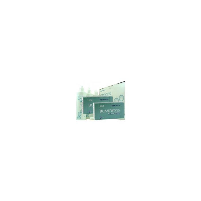 Biomedics 55 UV Evolution, 2x 6er Box + Pflegemittel main product photo